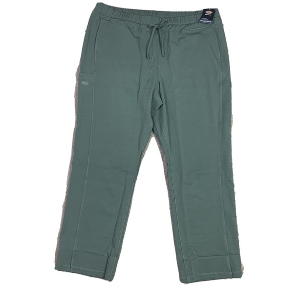 Dickies Dynamix Women's Sz 2XL Straight Leg Drawstring Scrub Pants - DK130 Green - Picture 1 of 5